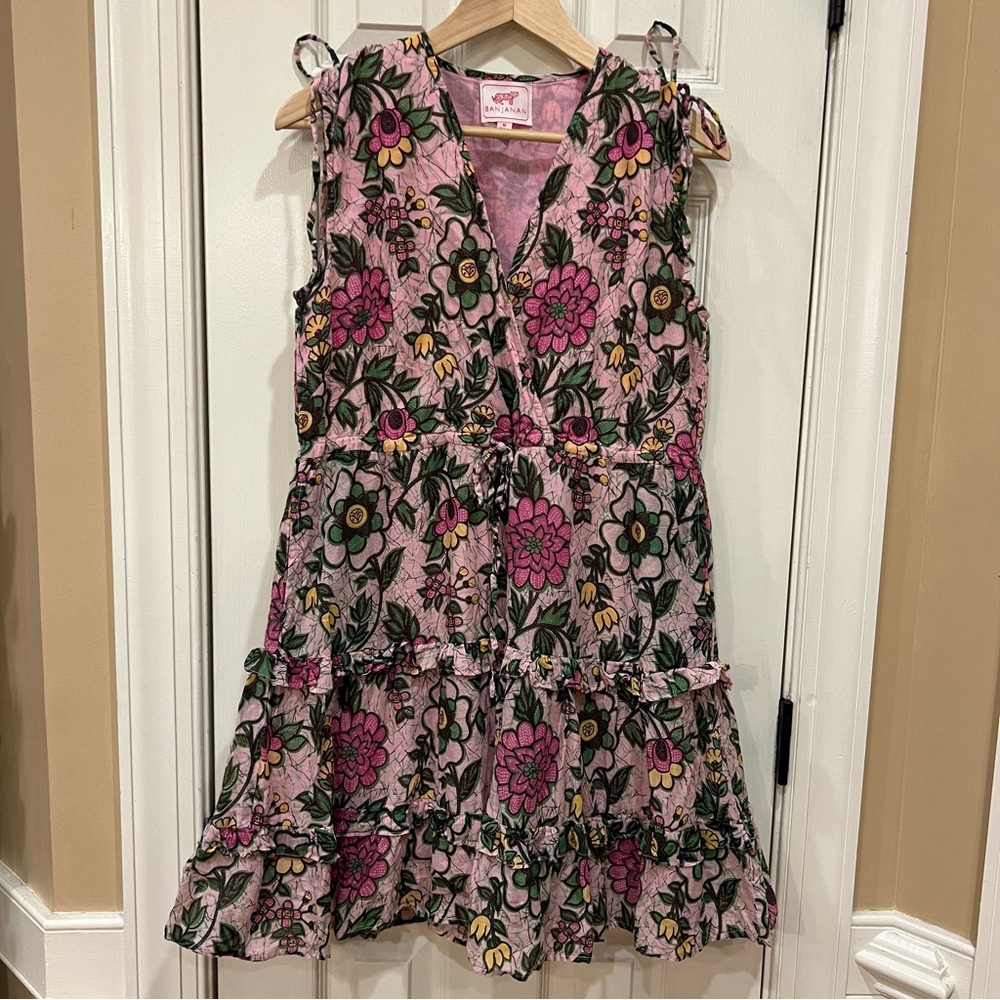 Banjanan Becca Dress Freyja Flower Lilac Sachet Print Women’s Medium
